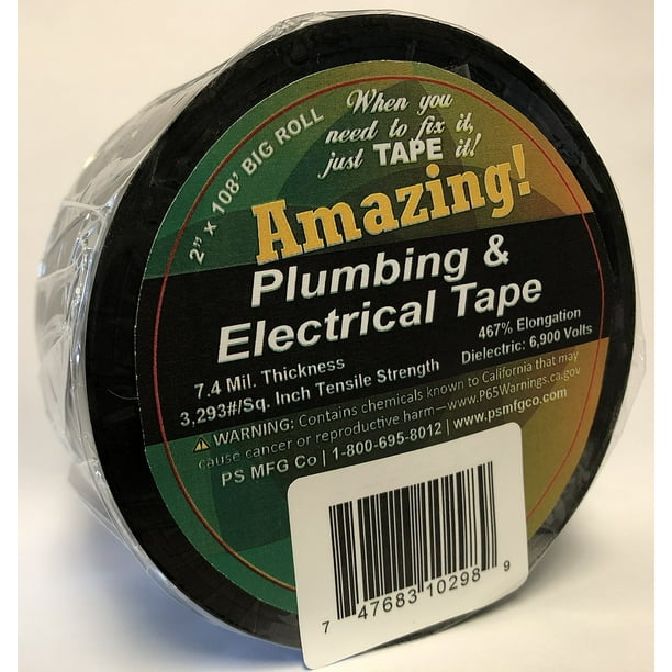 Cinta adhesiva Amazing Tape ATP24 negra de 5 cm x 33 m