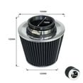 thumbnail image 3 of Black 76mm Air Filter High Flow Air Intake Filter W/ Air Filter Protective Cover, 3 of 4