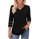 thumbnail image 2 of Blusa XIEERDUO elegante casual con cuello en V y manga 3/4 para mujer, 2 of 6
