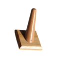 thumbnail image 2 of Exhibidor de anillos para un solo dedo, soporte de cono, soporte de madera para almacenamiento de joyas. marrón, 2 of 9