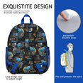 thumbnail image 5 of Monster Truck Off Road Pattern Backpack Backpack for School,Schoolbag with Adjustable Shoulder Straps & Padded Back,13.8"x11.4"x6", 5 of 6