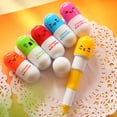 thumbnail image 2 of 40pcs Vitamin Pill Ballpoint Pen Cute Cartoon Retractable Ball Pen Smiling Face Ball Pen For Kids (Random Color) Ormromra WRMH-1527, 2 of 5