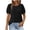 Black, variant on Womens Tops Trendy Shirts for Women Womens Blouses Dressy Casual Cotton Ribbed Short Sleeve Tops for Women Loose Fit my recent orders
