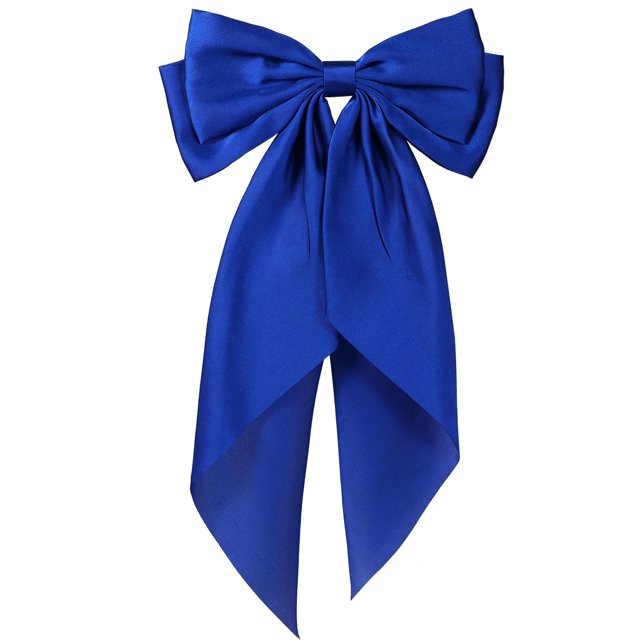 LinYooLi Grand Nœud Léopard pour Cheveux, Pince à Cheveux en Satin Soyeux, Ruban Barrette Long Queue de Cheval pour Femmes Filles Accessoires Cheveux, Marron