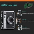 thumbnail image 2 of Fujifilm Instax Mini EVO Hybrid Instant Film Camera (Brown) (16812534) Bundle with 20 Instant Film Sheets + 32GB Memory Card + Small Padded Case + SD Card Reader + MicroFiber Cleaning Cloth, 2 of 8