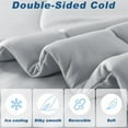 thumbnail image 3 of Cooling Comforter King Size, Double-Sided Cold Tech Fabric Quilted Bed Comforters Cooling Blanket for Hot Sleepers, Breathable Lightweight Summer Bedding, All-Season Ice Blanket, Light Gray, 3 of 15