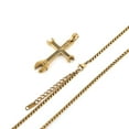 thumbnail image 5 of HZMAN Cross Necklace for Men Stainless Steel Bible Verse Philippians 4:13 I CAN DO ALL THINGS Wrench Cross Pendant Necklace (Gold), 5 of 6