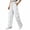 White, variant on TEAJOPSUU Cargo Pants for Women Quick-Dry Drawstring High Waist Wide Leg Pants with Multi-Pocket Casual Daily Workwear Trousers Hot Pink