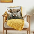 thumbnail image 5 of Uutvery Highland Cow Printed Pillow Cover, 18x18 Inch Adorable Cattle Design on Soft Plush, Farmhouse Style Decorative Accent for Bedroom Living Room, Cozy and Charming Decor, 5 of 6