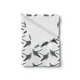 thumbnail image 2 of Bird Soft Flannel Fleece Blanket, Cuckoos Pigeons Pattern Flying Characters Wings Exotic Animals Graphic, Cozy Plush for Indoor and Outdoor Use, 50" x 70", Blue Grey White and Fawn, by Ambesonne, 2 of 5