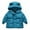 Blue, variant on Odeerbi Kids Heavy Coat Winter Warm Padded Coats Toddler Baby Boys Girls Autumn Thick Down Cotton Padded Jacket Hooded Zipper Coat Black