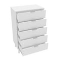 thumbnail image 5 of Polifurniture Victoria Modern 5 Drawer Wood Dresser, White, 5 of 9