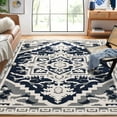 thumbnail image 2 of Hasoo Area Rug 8' x 10' Floral Area Rug for Living Room Shag Soft Indoor Floor Carpet, Navy, 2 of 7