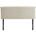 thumbnail image 4 of Modern Contemporary Urban Design Bedroom Queen Size Headboard, Fabric, Beige, 4 of 4