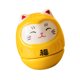 thumbnail image 5 of Figura de gato de la suerte de cerámica, 3,5 x 3,5 x 3,8 cm, ideal para la sala de estar. Amarillo, 5 of 9