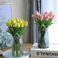 thumbnail image 2 of 20pcs/3pc/5pc/10pc Bouquet Silicone Artificial Tulip Wedding Home Decoration Bouquet with Stems for Home Wedding Decoration, 2 of 9