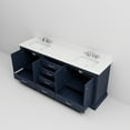 thumbnail image 6 of Navy Blue Double Bath Vanity 80 In. W X 22 D With White Quartz Top And Faucet - Soft Close Cabinets Drawers For Extra Storage Wide To Marks, Spacious, 6 of 7