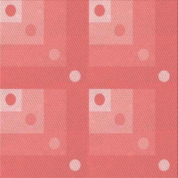 Ahgly Company Indoor Square Patterned Fire Engine Red Area Rugs, 5' Square