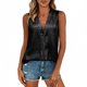 thumbnail image 1 of Tops de Color Sólido para las Mujeres Estampado Caliente V-Cuello sin Mangas de la Blusa de la Fiesta Glam, Tops de la Fiesta para las Mujeres, 1 of 9