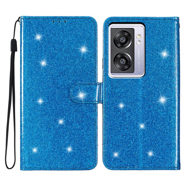 Compatible avec OnePlus Nord N300 Étui Portefeuille Pailleté avec Poche pour Carte et Couverture Rabattable
