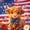 Orange Red Blue, variant on Manfei Kawaii Highland Cattle Shower Curtain 72Wx72L,Merry Christmas Bathroom Curtain,Orange Red