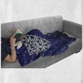 thumbnail image 6 of Night Soft Flannel Fleece Throw Blanket, Girls Kids Cartoon Fairy in Sky Casting Magic over Houses Hearts Stars, Cozy Plush for Indoor and Outdoor Use, 60" x 80", Blue Marigold White, by Ambesonne, 6 of 6