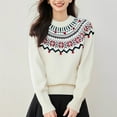thumbnail image 4 of YunPes Teen Girls Christmas Sweaters Long Sleeve Casual Soft Knitwear Crew Neck Winter Clothes for Kids Cute Pullover Sweaters, 4 of 5