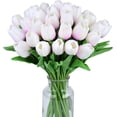 thumbnail image 1 of 15 tulipanes artificiales de seda de tacto real para decoración del hogar, Día de la Madre, primavera, boda, ramos, arreglos florales., 1 of 8