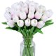 thumbnail image 1 of 15 tulipanes artificiales de seda de tacto real para decoración del hogar, Día de la Madre, primavera, boda, ramos, arreglos florales., 1 of 8