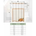 thumbnail image 6 of No Hook Shower Curtain with Snap in Liner, Thanksgiving Fall Farmhouse Pumpkin Orange Border Hotel Shower Curtains for Bathroom, Washable Shower Curtain Liner Set with Mesh Top Window, 36"x78", 6 of 6