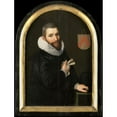 thumbnail image 2 of Cornelis Engelsz. 15x18 Black Ornate Wood Framed Double Matted Museum Art Print Titled - Portrait of Johan Gerritsz Van Schoterbosch (C. 1564-1654) (1620), 2 of 5