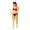 thumbnail image 2 of 1/64 Girl Figures Beach, Swimsuit Woman Model, Realistic Miniature Model, Trains People Figures for Desktop Ornament Collections Decor Accessory Red, 2 of 8