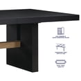 thumbnail image 7 of Steve Silver Aubrey Expandable Modern 5PC Rectangle Dining Set, Black, 7 of 7
