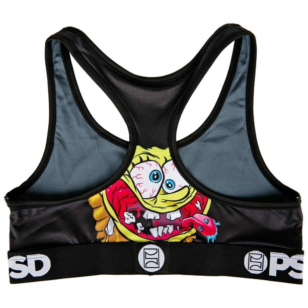 SpongeBob SquarePants Go Crazy PSD Sports Bra-XLarge