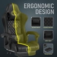thumbnail image 5 of Gaming Chair,Ergonomic Computer Chairs for Adults with Footrest, PU Leather Office Chair with Adjustable Lumbar Support & Pocket Spring Cushion - Heavy Duty 400lb Capacity Gamer Chair(Black), 5 of 6