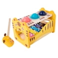 thumbnail image 3 of Banco de grifo de juguete Musical de madera Montessori con xilófono deslizable, juguetes de martilleo de desarrollo de Motor fino preescolar para Macarena Juguetes musicales para golpear, 3 of 8