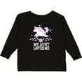 thumbnail image 3 of Inktastic My Aunt Loves Me Unicorn Girls Long Sleeve Toddler T-Shirt, 3 of 5