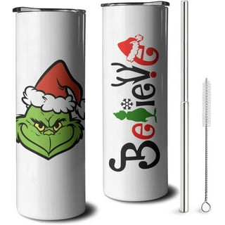 RIPARV Christmas Stainless Steel Tumbler 20oz Christmas Gifts Decorations Insulated Coffee Cups with Lid and Straw Travel Mug 1 Pack Xmas Party