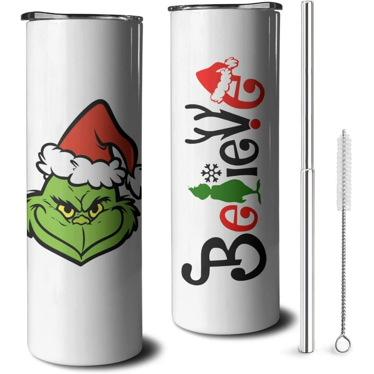 100% That Grinch, Naughty, Nice, I Tried, Middle Finger 20oz Stainless  Steel Tumbler/travel Mug With Slider Lid and Straw 