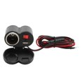 thumbnail image 1 of Motorcycle Handlebar Phone Charger Cigarette Lighter Socket Single USB Blue LED Waterproof for Electronic Devices, 1 of 5