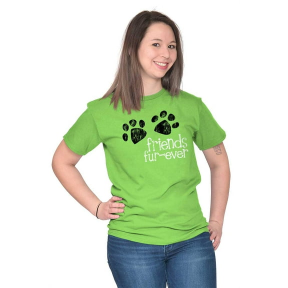 Friends Fur-Ever Pet Owner Cat Lady Women's Graphic T Shirt Tees Brisco Brands S