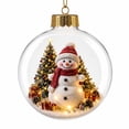 thumbnail image 2 of PYURTEP Christmas Ball Ornaments, Clear Light‑Up Hanging Ornament with 3D Inside Scene Snowman, Decorative Ball for Xmas Tree Christmas Decor Gift, 2 of 8