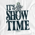 thumbnail image 2 of Beetlejuice Its Showtime Text Unisex Adult T-Shirt, White, Large, 2 of 6