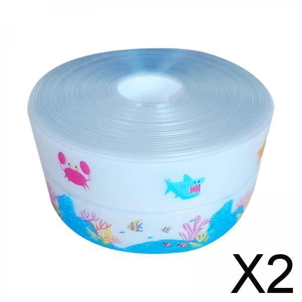 2 Cintas Impermeables, Sellador de Azulejos de Ducha, Pegatina Transparente, Tira de Calafateo, Pegatinas de Costura de Inodoro para Lavabo de , 2 2 piezas