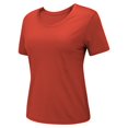 thumbnail image 5 of TRUBKH Short Sleeve Shirts for Women V Neck T Shirts for Women Crop Top Bee Shirt Women's Fashion Clothes for Every Occasion Cotton Linen Cardigan Summer Chic Graphic T-shirts Red S, 5 of 9