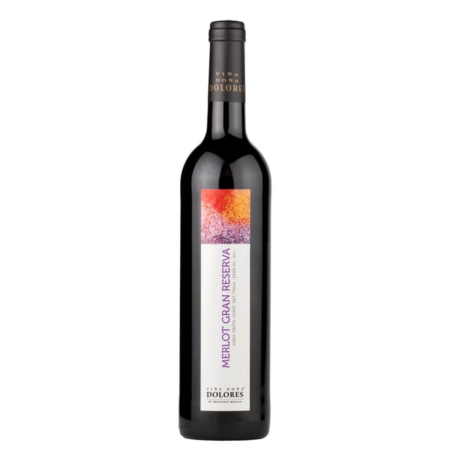 Viña Doña Dolores Merlot Gran Reserva - Vino Tinto Seco, Uva Merlot con Notas ciruela pasa, moras, jamaica, chocolate y especias, 750 ml - Valle de Bernal, Querétaro