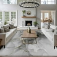 thumbnail image 4 of Grey Ombre Marble Area Rugs 8x10 for Living Room, Gray Marble Crack Abstract Modern Non Slip Washable Rug Runner, Low Pile Indoor Floor Carpet Mat Bathroom Rugs for Bedroom, Kids Room, 4 of 9