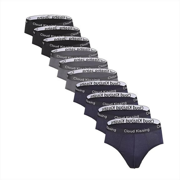 Mens Briefs Underwears Fashion Breathable Solid Color,10 Pack.