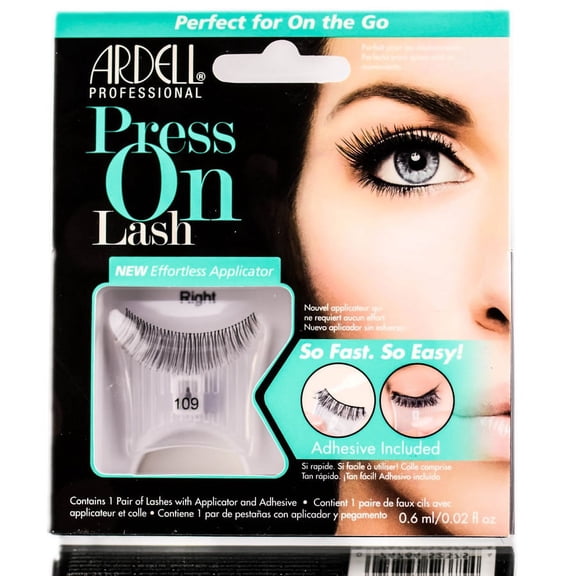 109 , Ardell Press On Las , Hair Scalp Skin Body - Pack of 1 w/ SLEEK Teasing Comb
