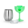 thumbnail image 3 of LIBATC, Wine Tumbler 2-Pack, 8oz. (Green/Yellow), 3 of 10
